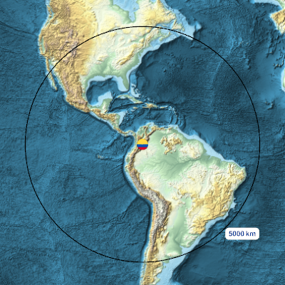 A nested set of maps showing the location of La Matilde
